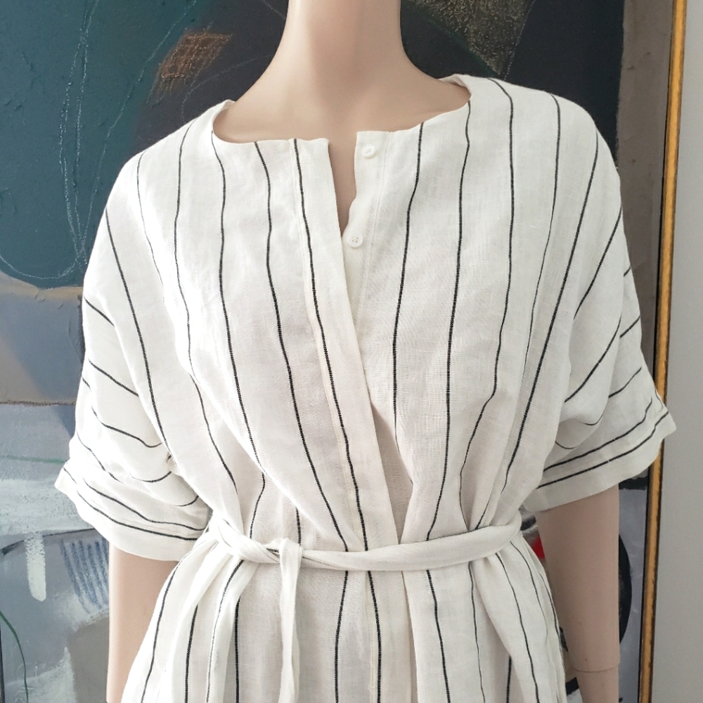 Contemporaine | NWOT Pure Linen Button-down Dress - Picture 3 of 7